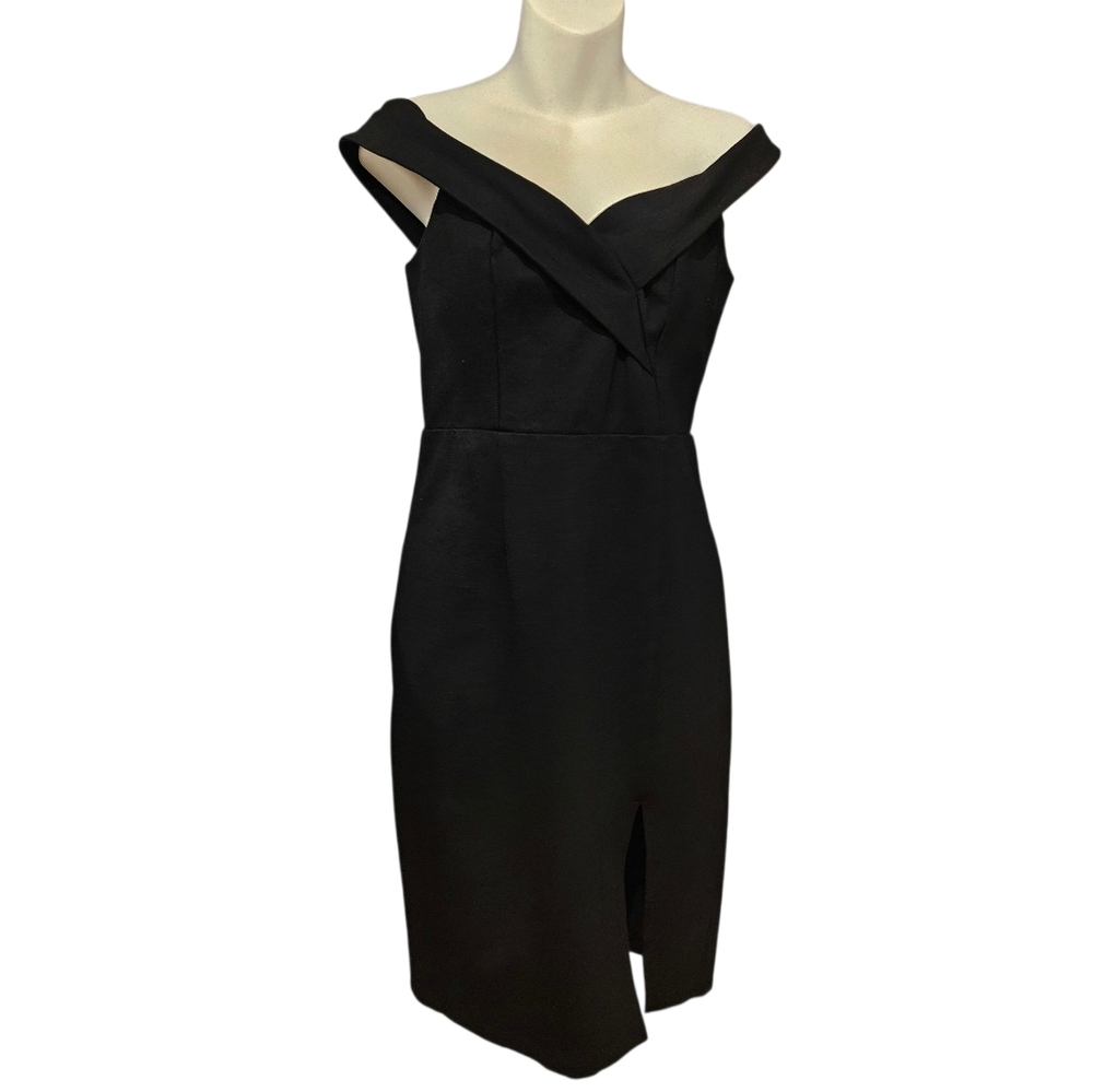 Lulu’s Classic Black Off Shoulder Glam Dress Sz.M
